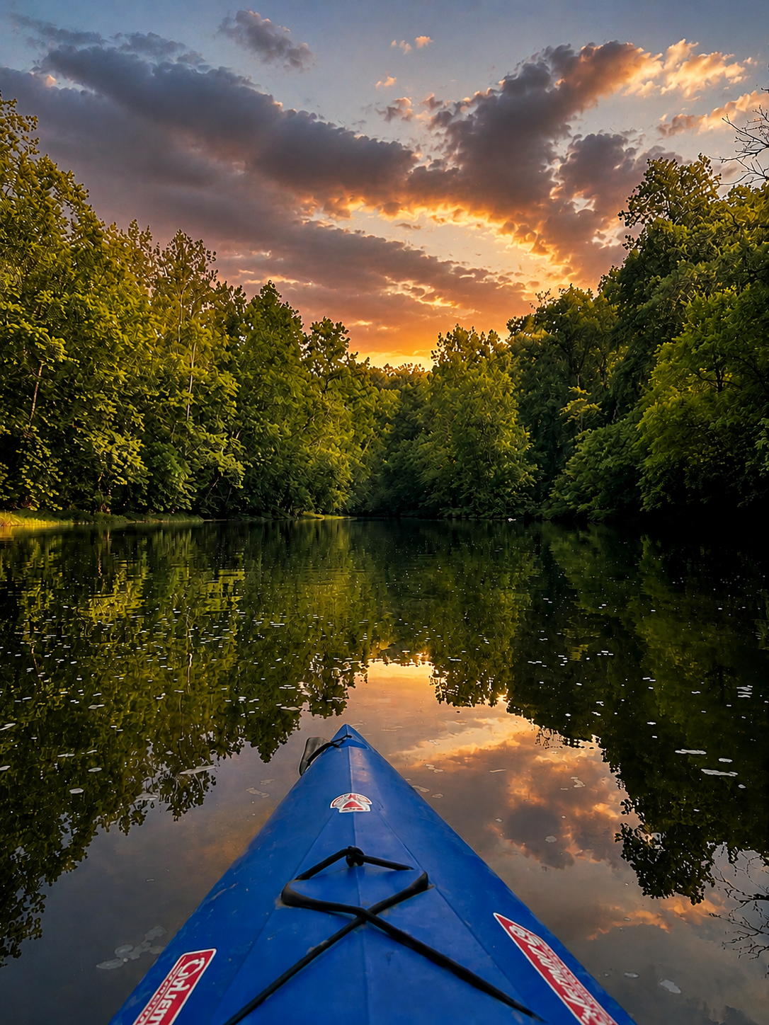 Kayak on the Ohio River